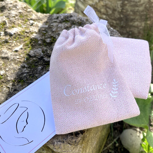 Sachet à dragées personnalisé pour baptême ou communion